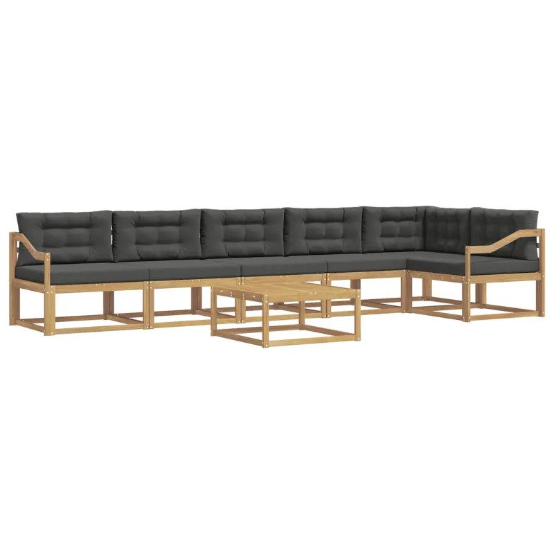 Lauko sofos komplektas 7 pcs Balta ir antracito 79 x 79 x 37 cm