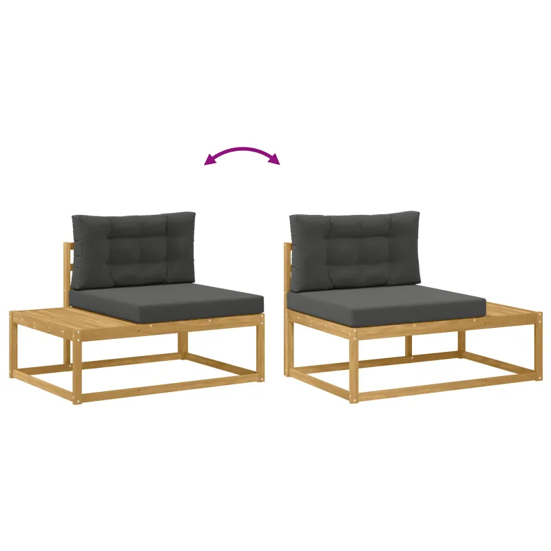 Lauko sofos komplektas Balta 230,5 x 83 x 73 cm Poliesteris