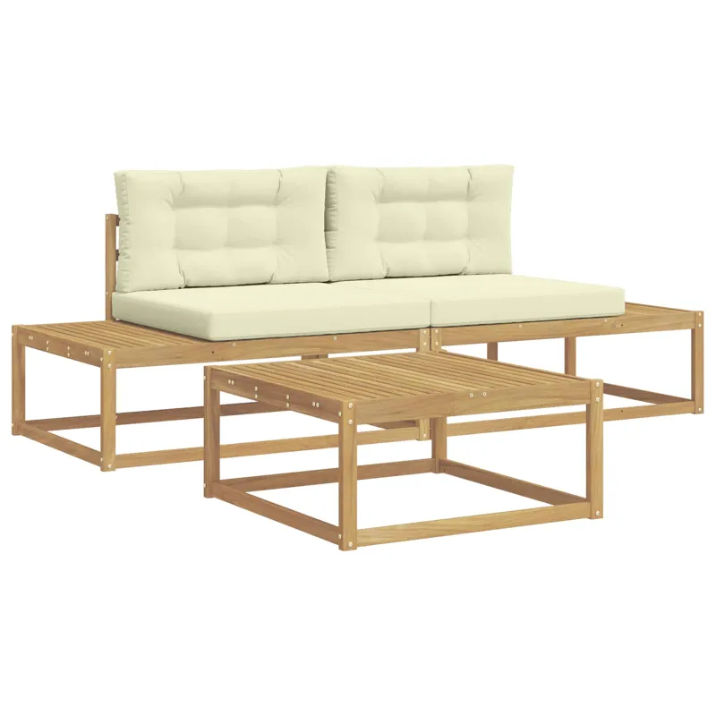 Lauko sofos komplektas Balta 79 x 79 x 37 cm Poliesteris