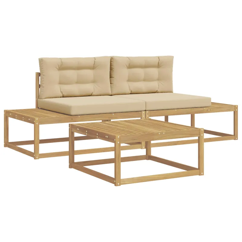 Lauko sofos komplektas Balta 79 x 79 x 37 cm Poliesteris