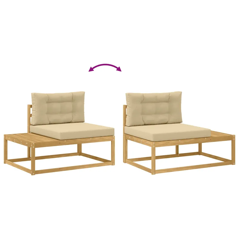 Lauko sofos komplektas Balta 79 x 79 x 37 cm Poliesteris