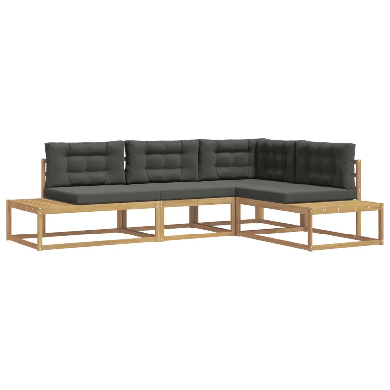 Lauko sofos komplektas Balta 277,5 x 198,5 x 73 cm Poliesteris