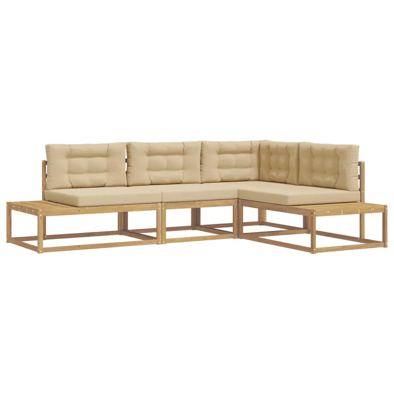 Lauko sofos komplektas Balta 277,5 x 198,5 x 73 cm Poliesteris