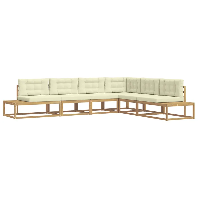 Lauko sofos komplektas Balta 357 x 198,5 x 73 cm Poliesteris