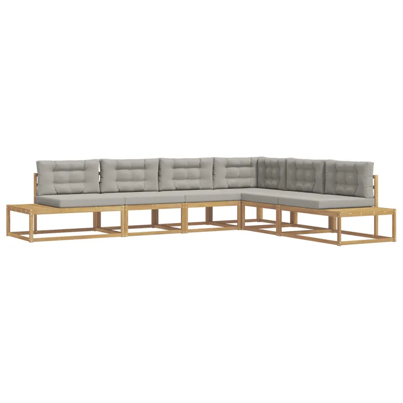 Lauko sofos komplektas Balta 357 x 198,5 x 73 cm Poliesteris