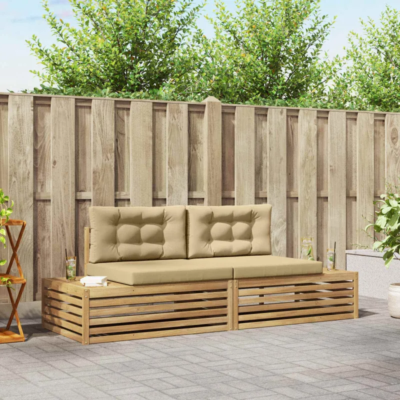 Lauko sofos komplektas Balta 230,5 x 83 x 73 cm Poliesteris