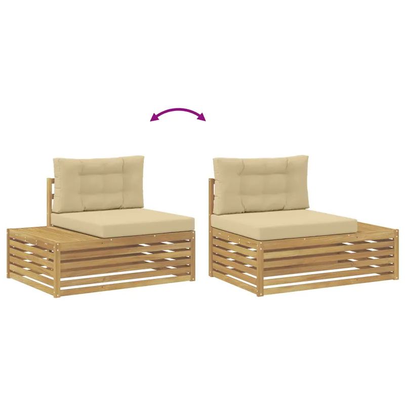 Lauko sofos komplektas Balta 230,5 x 83 x 73 cm Poliesteris