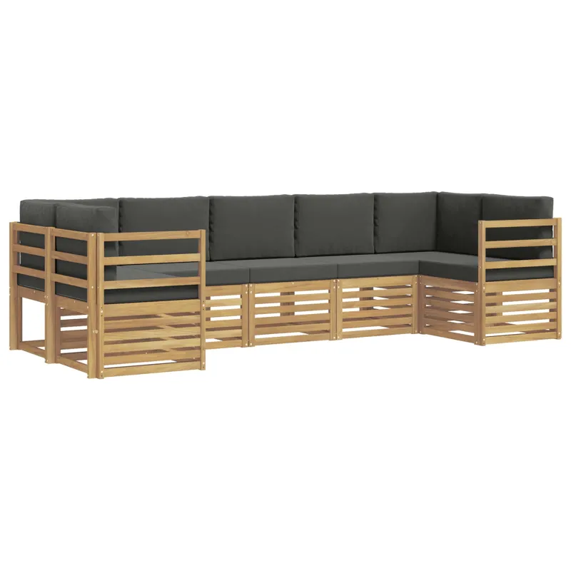 Sekcijos sofų komplektas 7 pcs Balta ir antracito