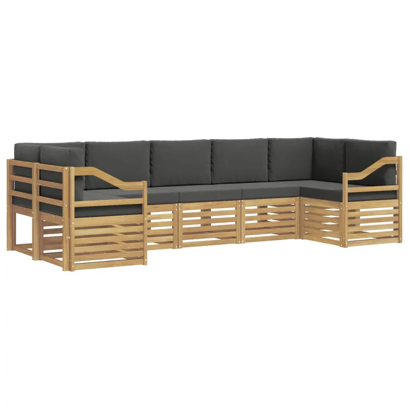 Sekcijos sofų komplektas 7 pcs Balta ir antracito