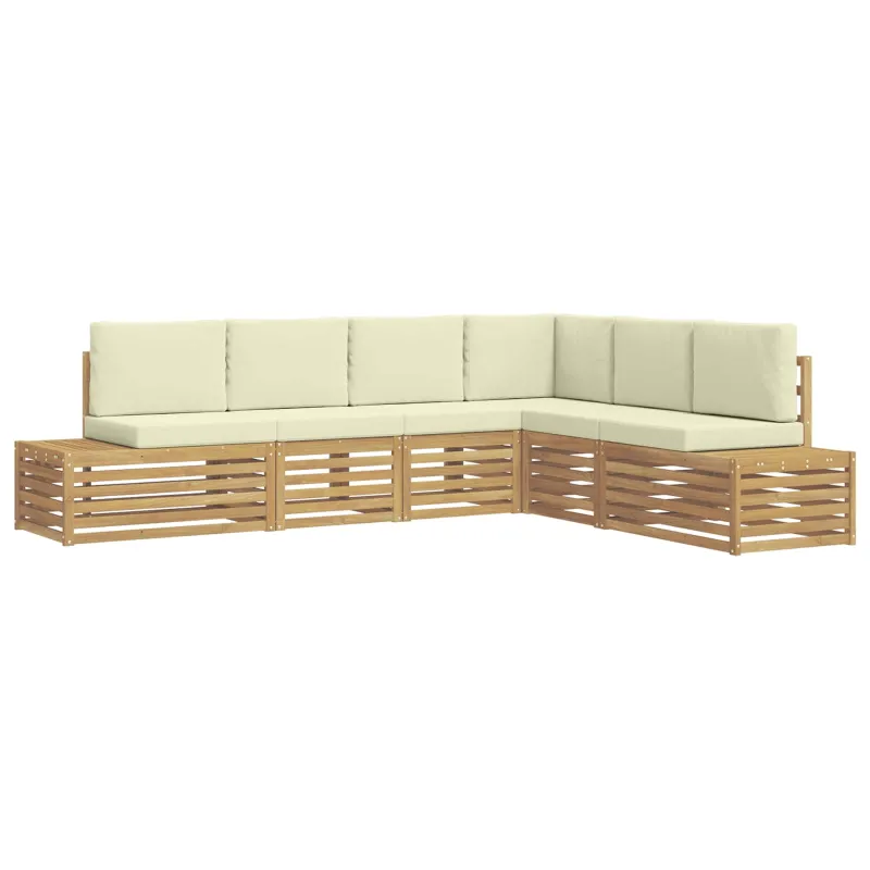 Lauko sofos komplektas Balta 273 x 213,5 x 73 cm Poliesteris