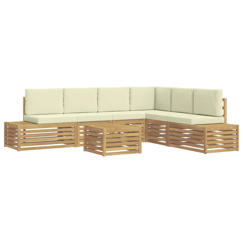Lauko sofos komplektas Balta 59 x 59 x 37 cm Poliesteris