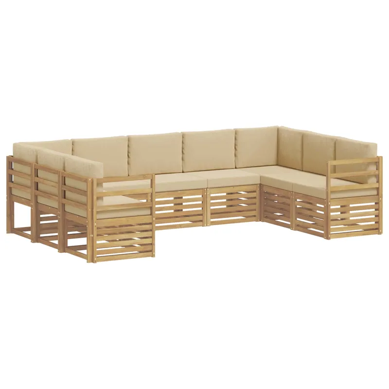 Sekcijos sofų komplektas 9 pcs Balta ir kreminė