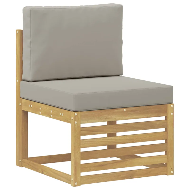 Sekcijos sofų komplektas 9 pcs Balta ir šviesiai pilka