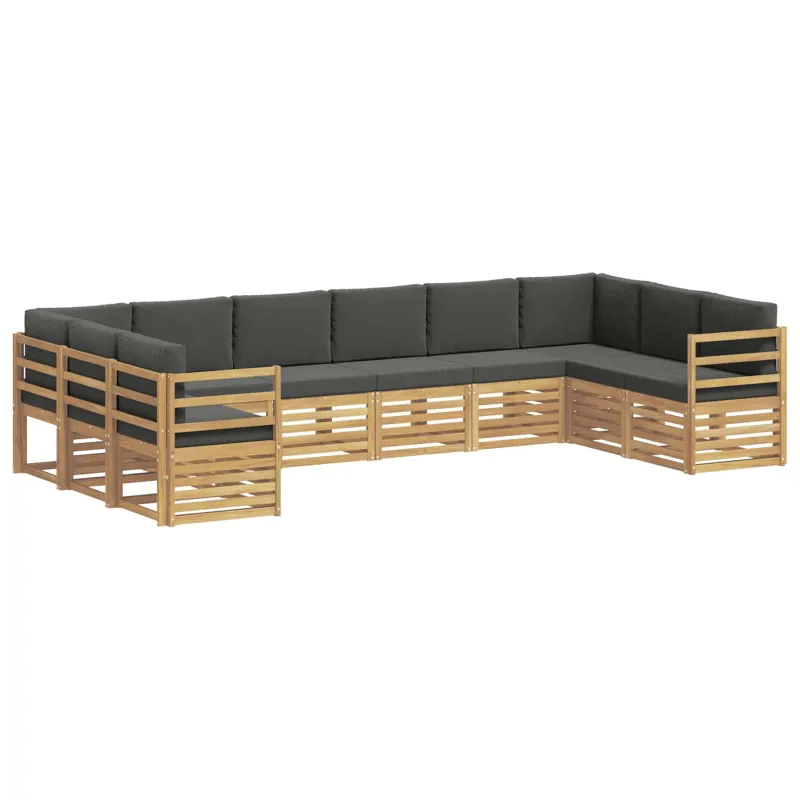 Sekcijos sofų komplektas 10 pcs Balta ir antracito