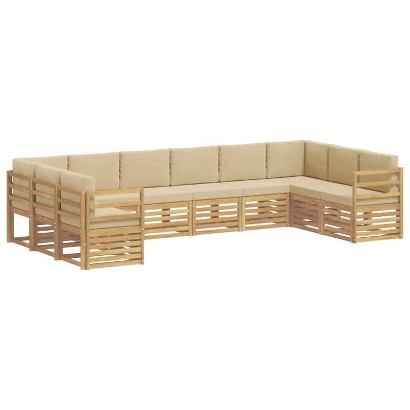 Sekcijos sofų komplektas 10 pcs Balta ir kreminė
