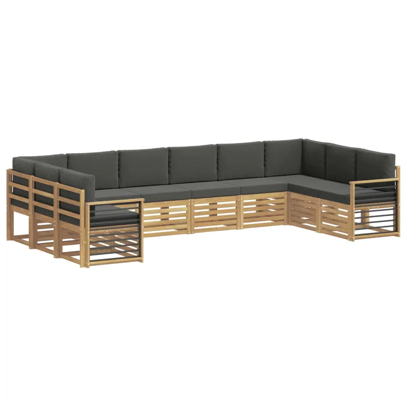 Sekcijos sofų komplektas 10 pcs Balta ir antracito