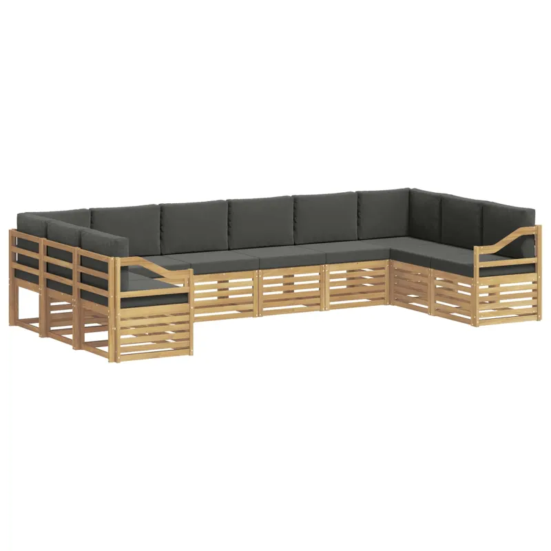 Sekcijos sofų komplektas 10 pcs Balta ir antracito