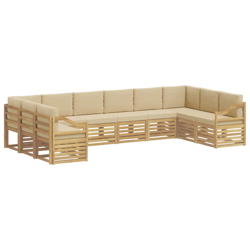 Sekcijos sofų komplektas 10 pcs Balta ir kreminė
