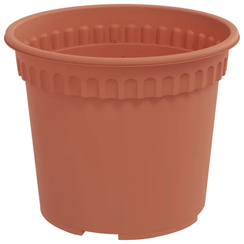 Augalų vazonai 6 pcs Raudona plyta Ø 12,5 x 10 cm Plastmasė