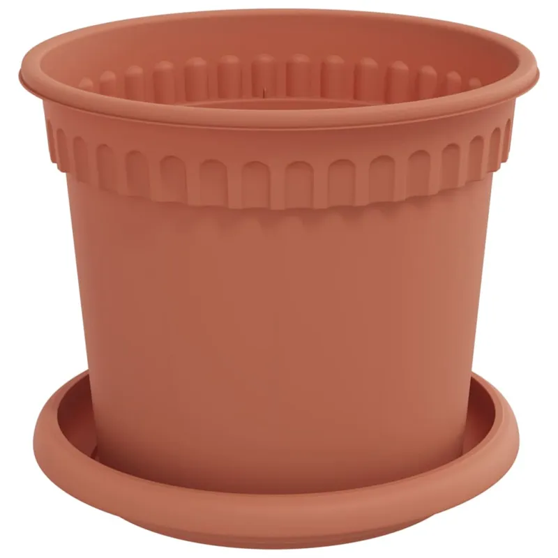 Augalų vazonai 6 pcs Raudona plyta Ø 15 x 12 cm Plastmasė