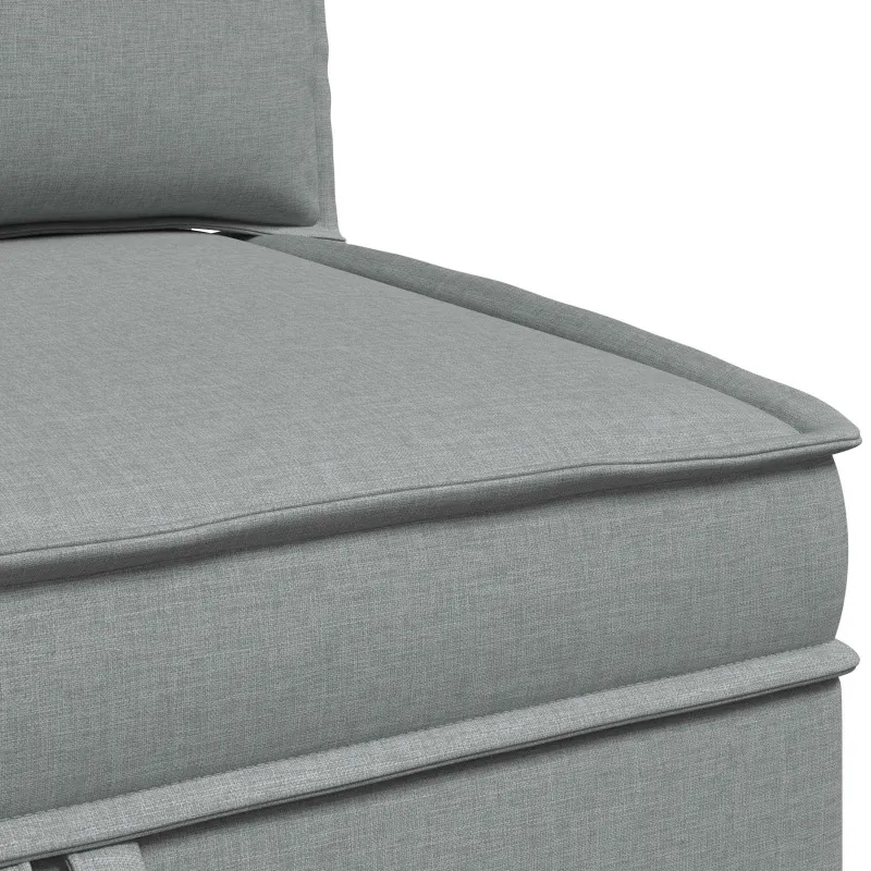 Modulinė sofa su laikymo vieta 3 pcs Šviesiai pilka Audinys