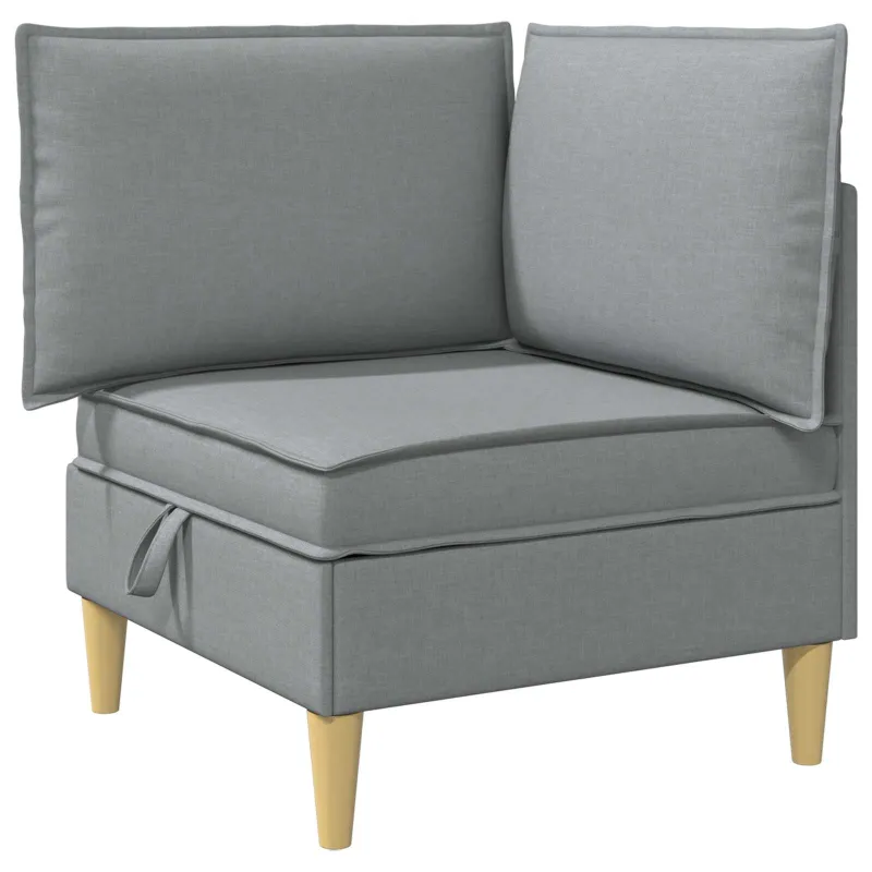 Modulinė sofa su laikymo vieta 6 pcs Šviesiai pilka Audinys