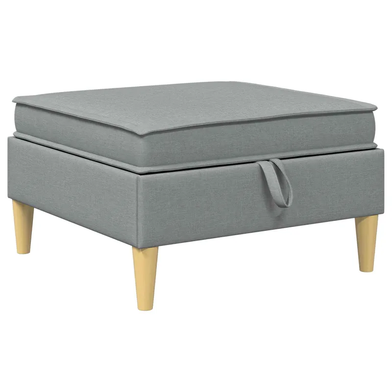 Modulinė sofa su laikymo vieta 6 pcs Šviesiai pilka Audinys