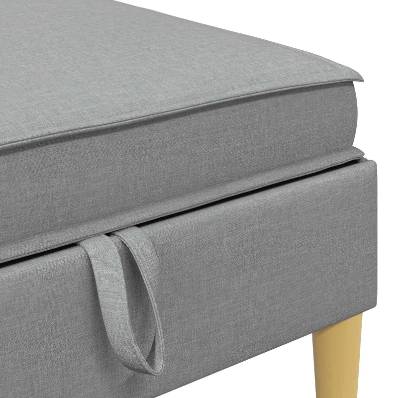Modulinė sofa su laikymo vieta 6 pcs Šviesiai pilka Audinys