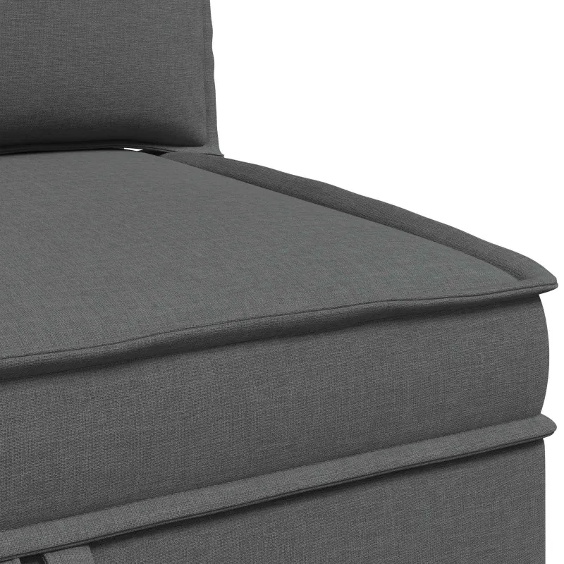 Modulinė sofa su laikymo vieta 4 pcs Tamsiai pilka Audinys