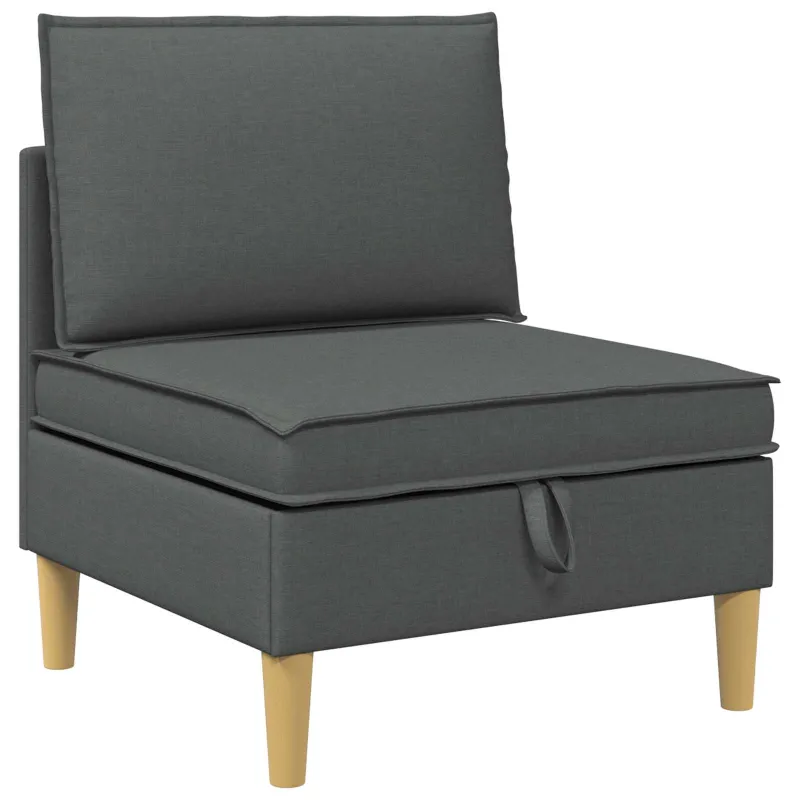 Modulinė sofa su laikymo vieta 4 pcs Tamsiai pilka Audinys