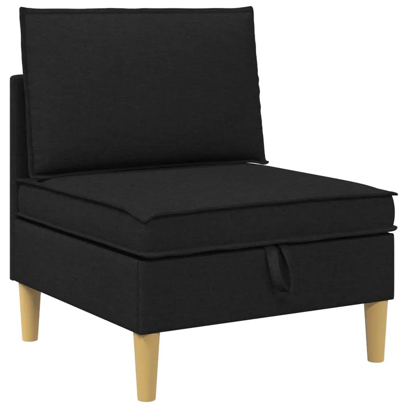 Modulinė sofa su laikymo vieta 5 pcs Juoda Audinys