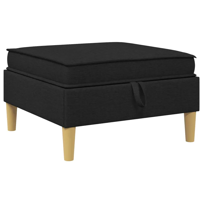 Modulinė sofa su laikymo vieta 5 pcs Juoda Audinys