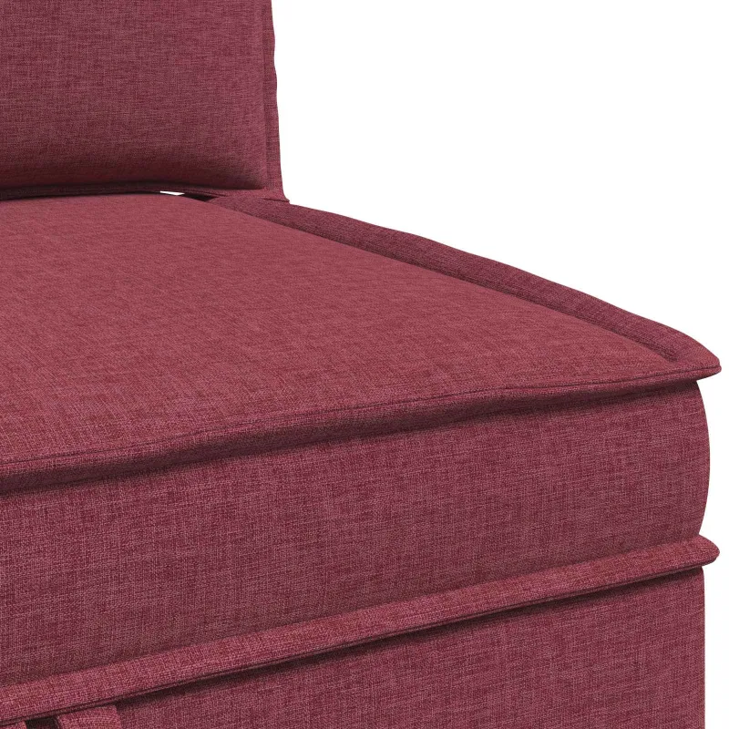 Modulinė sofa su laikymo vieta 4 pcs Vyno raudona Audinys