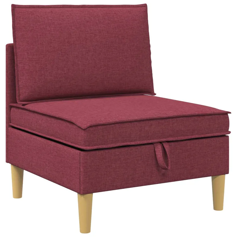 Modulinė sofa su laikymo vieta 4 pcs Vyno raudona Audinys