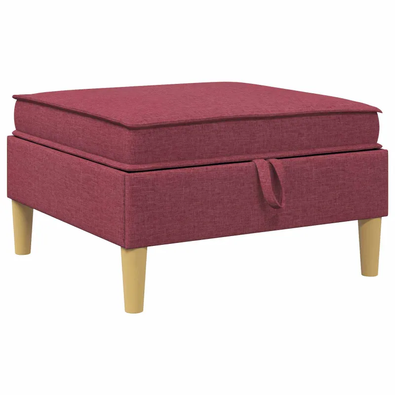 Modulinė sofa su laikymo vieta 4 pcs Vyno raudona Audinys
