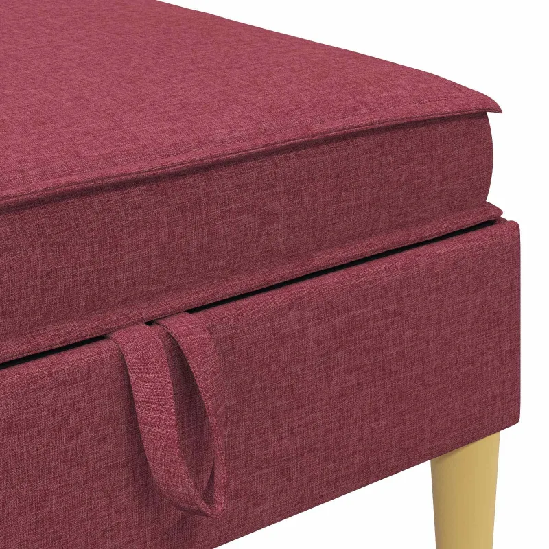 Modulinė sofa su laikymo vieta 6 pcs Vyno raudona Audinys
