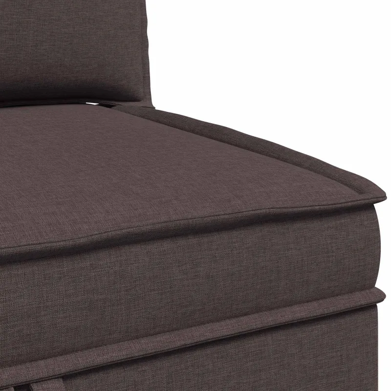 Modulinė sofa su laikymo vieta 4 pcs Tamsiai rudas Audinys