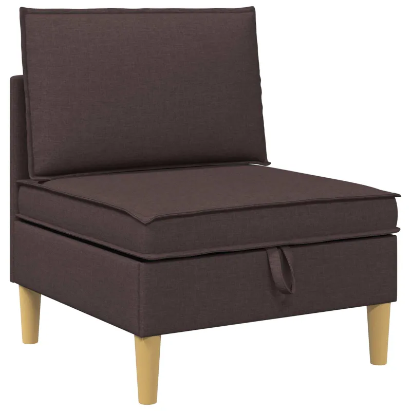 Modulinė sofa su laikymo vieta 4 pcs Tamsiai rudas Audinys