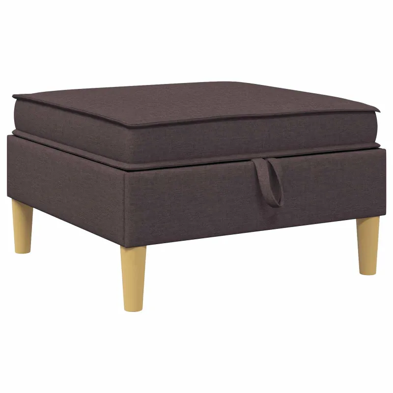Modulinė sofa su laikymo vieta 6 pcs Tamsiai rudas Audinys