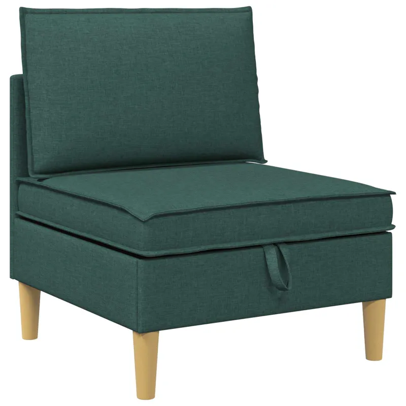 Modulinė sofa su laikymo vieta 5 pcs Tamsiai žalia Audinys