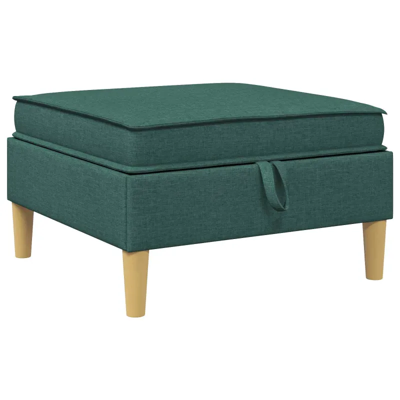 Modulinė sofa su laikymo vieta 5 pcs Tamsiai žalia Audinys