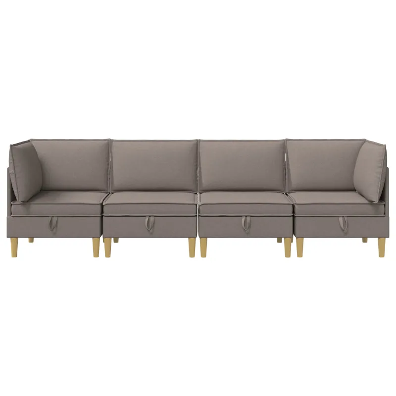 Modulinė sofa su laikymo vieta 4 pcs Taupe Audinys