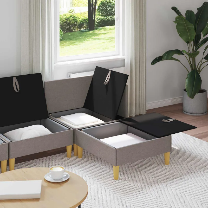 Modulinė sofa su laikymo vieta 4 pcs Taupe Audinys