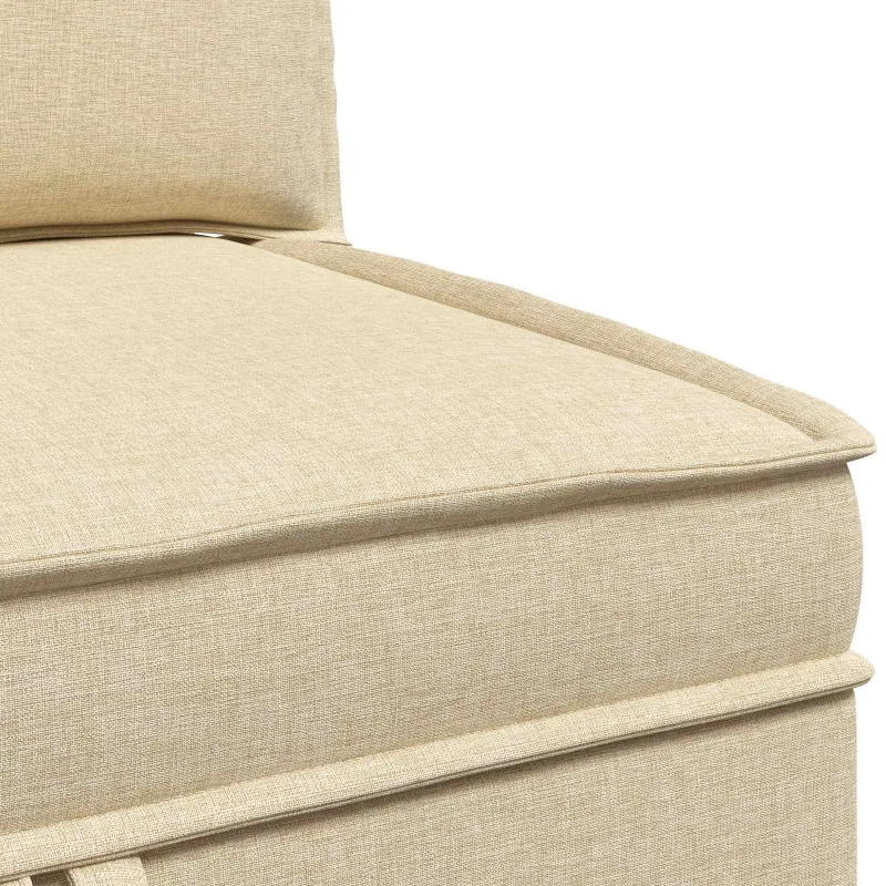 Modulinė sofa su laikymo vieta 4 pcs Kreminė Audinys
