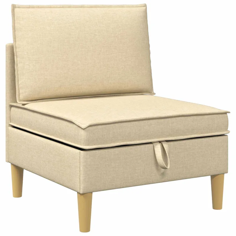 Modulinė sofa su laikymo vieta 6 pcs Kreminė Audinys