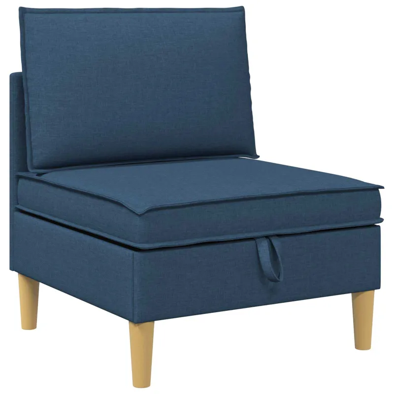 Modulinė sofa su laikymo vieta 4 pcs Mėlyna Audinys