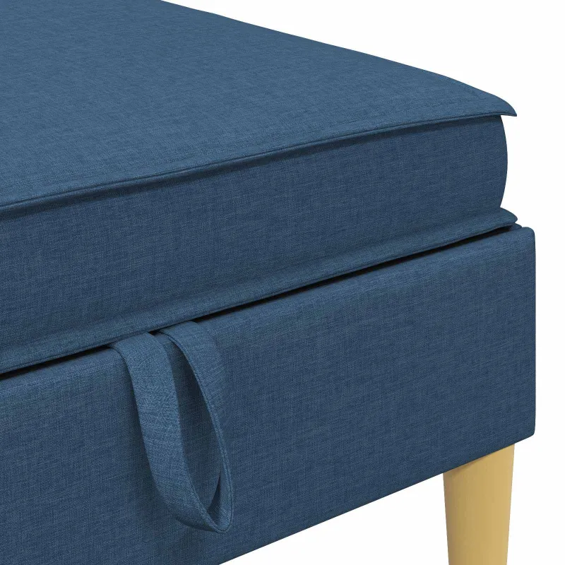 Modulinė sofa su laikymo vieta 5 pcs Mėlyna Audinys