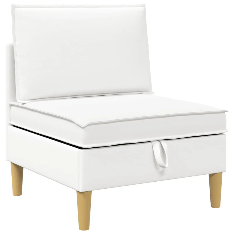 Modulinė sofa su laikymo vieta 3 pcs Balta Audinys
