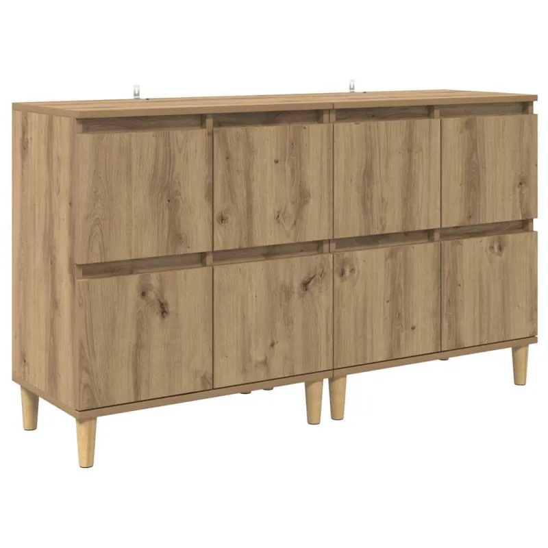 Šoninės lentynos 2 pcs Amatininkų ąžuolas 60 x 35 x 70 cm