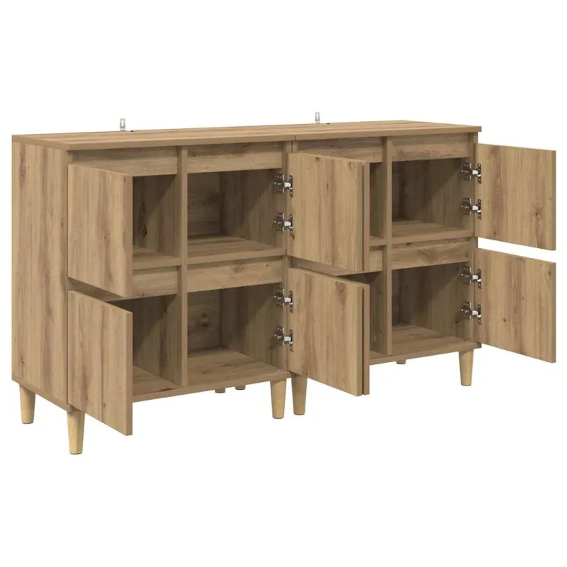 Šoninės lentynos 2 pcs Amatininkų ąžuolas 60 x 35 x 70 cm